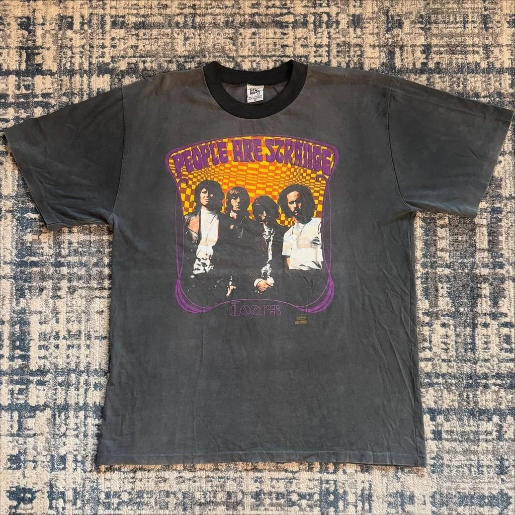 1991 THE DOORS PEOPLE ARE STRANGE WHEN YOU’RE A STRANGER Vintage T-Shirt Reprint