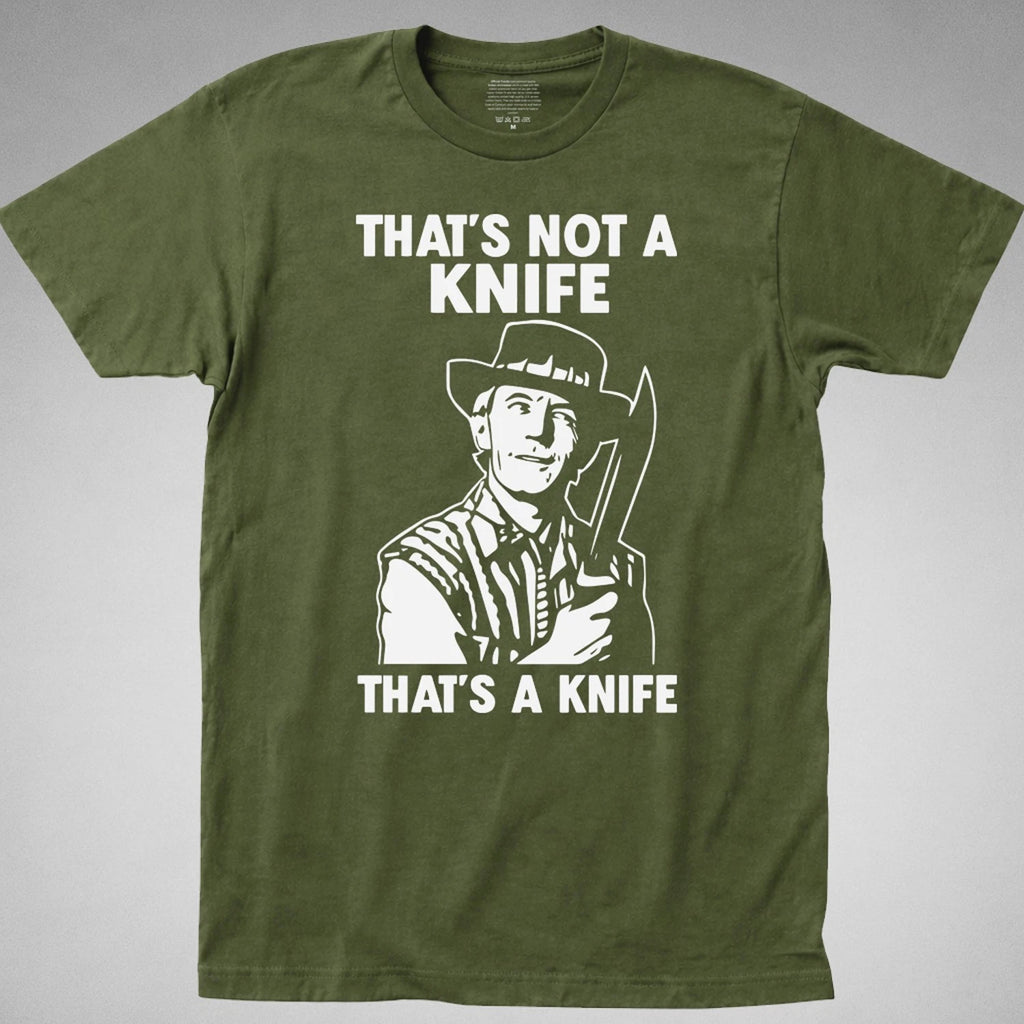 Crocodile Dundee T Shirt that's not a knife movie 2 80s mick Australia outback