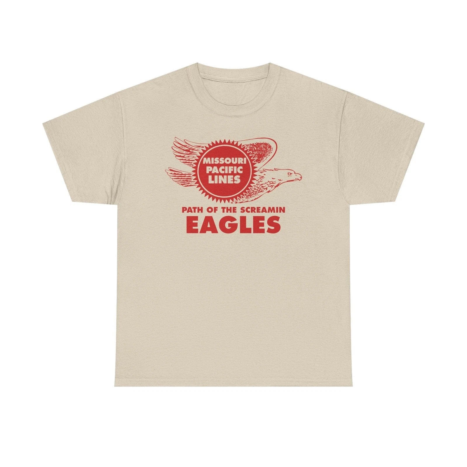 Missouri Pacific Lines Screaming Eagles Railroad Logo Vintage T-Shirt