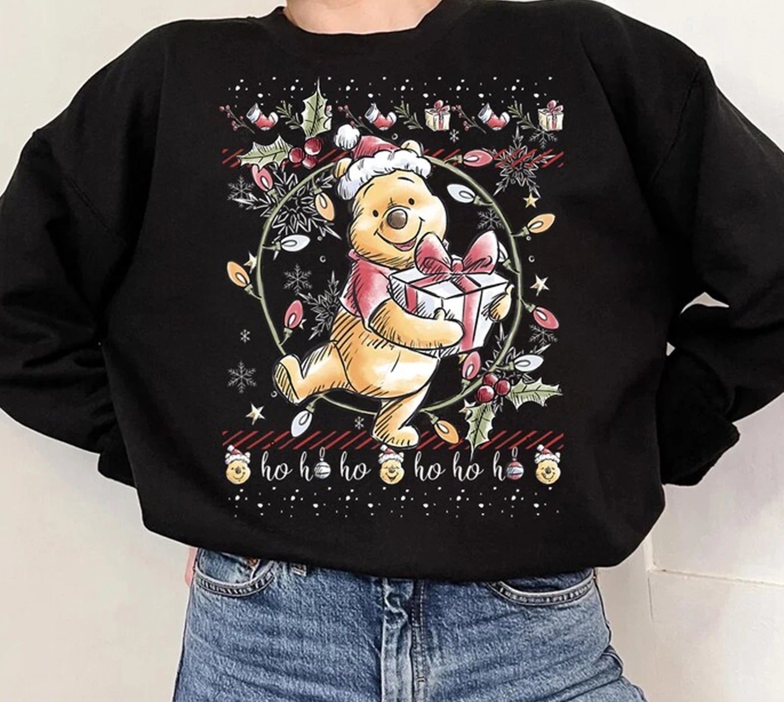 Disney Christmas Winnie The Pooh Ugly Christmas Shirt Unisex Shirt 11537