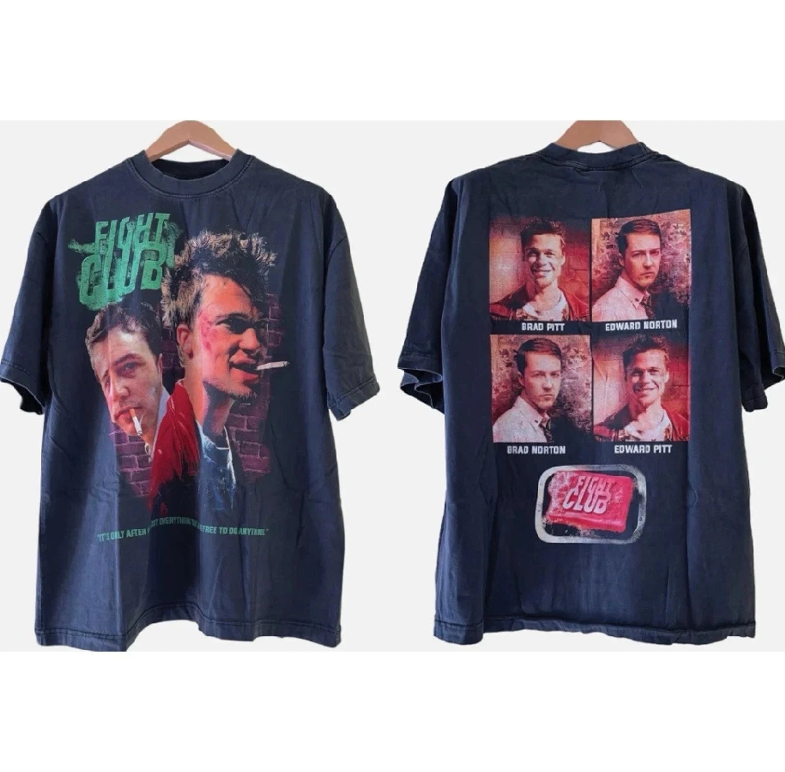 🔥HOT Fight Club Movie Promo Tee Vintage Style T-Shirt Reprint