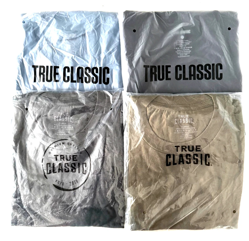 6x True Classic Men's Premium Crew Neck T-Shirts Pack XL / UK XXL 6 Multi Colour