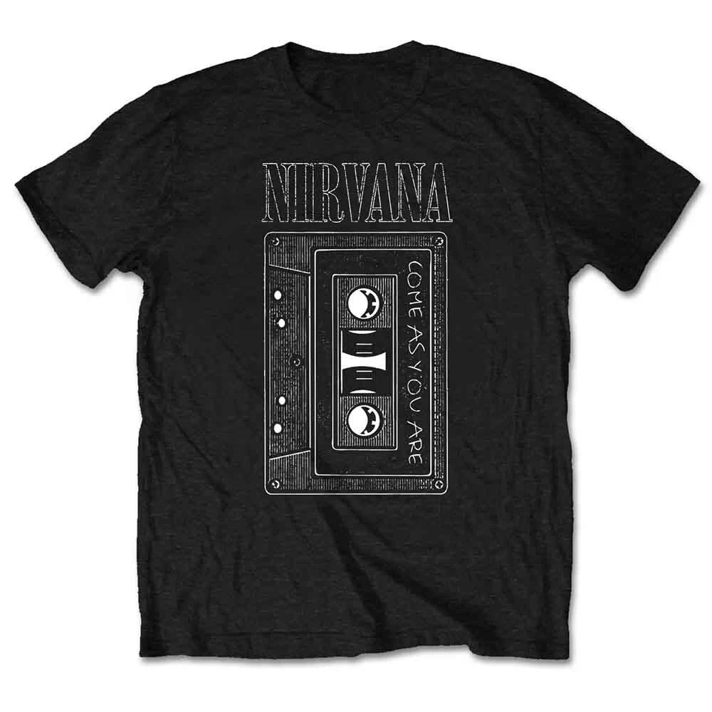 Nirvana As You Are Tape T-Shirt Black New
