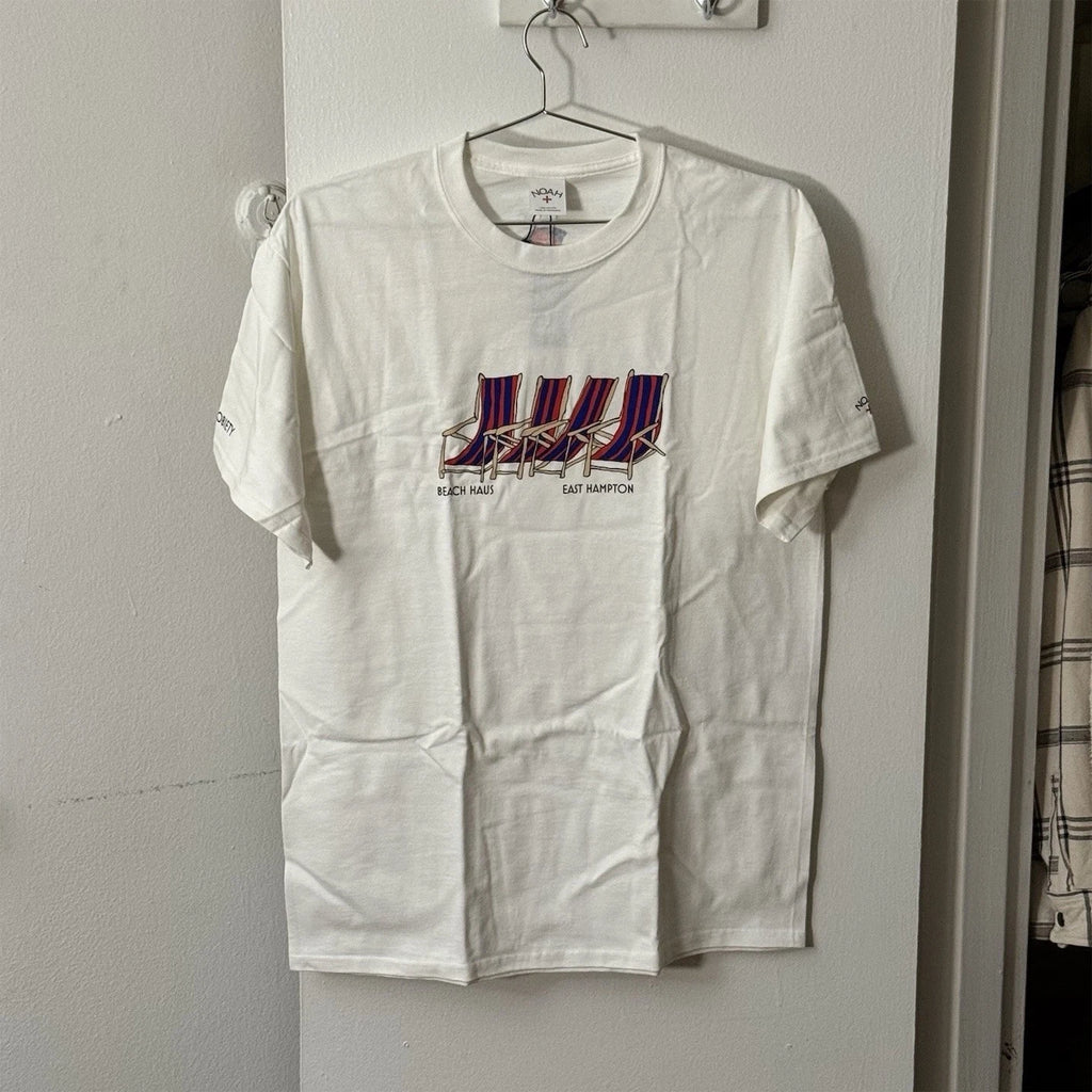 NOAH x Highsnobiety Beach Haus East Hampton White Graphic Cotton Men's T-Shirt