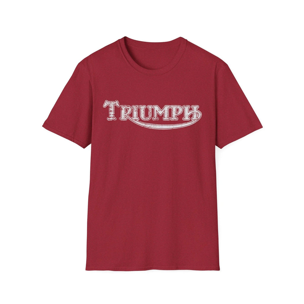 Triumph Motorcycles distressed vintage logo Tee Retro British bike cafe racer