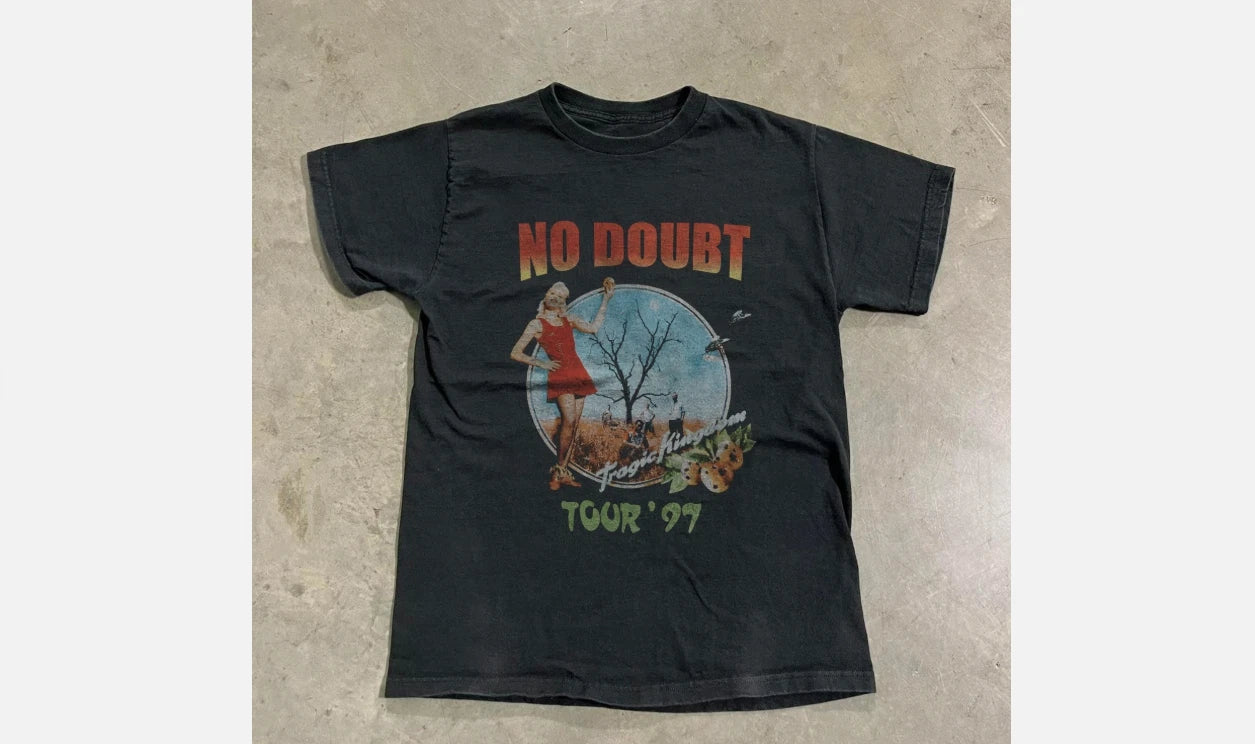 No Doubt Tragic Kingdom 1997 Tour T-shirt, Unisex Black T-shirt, Size S-5XL