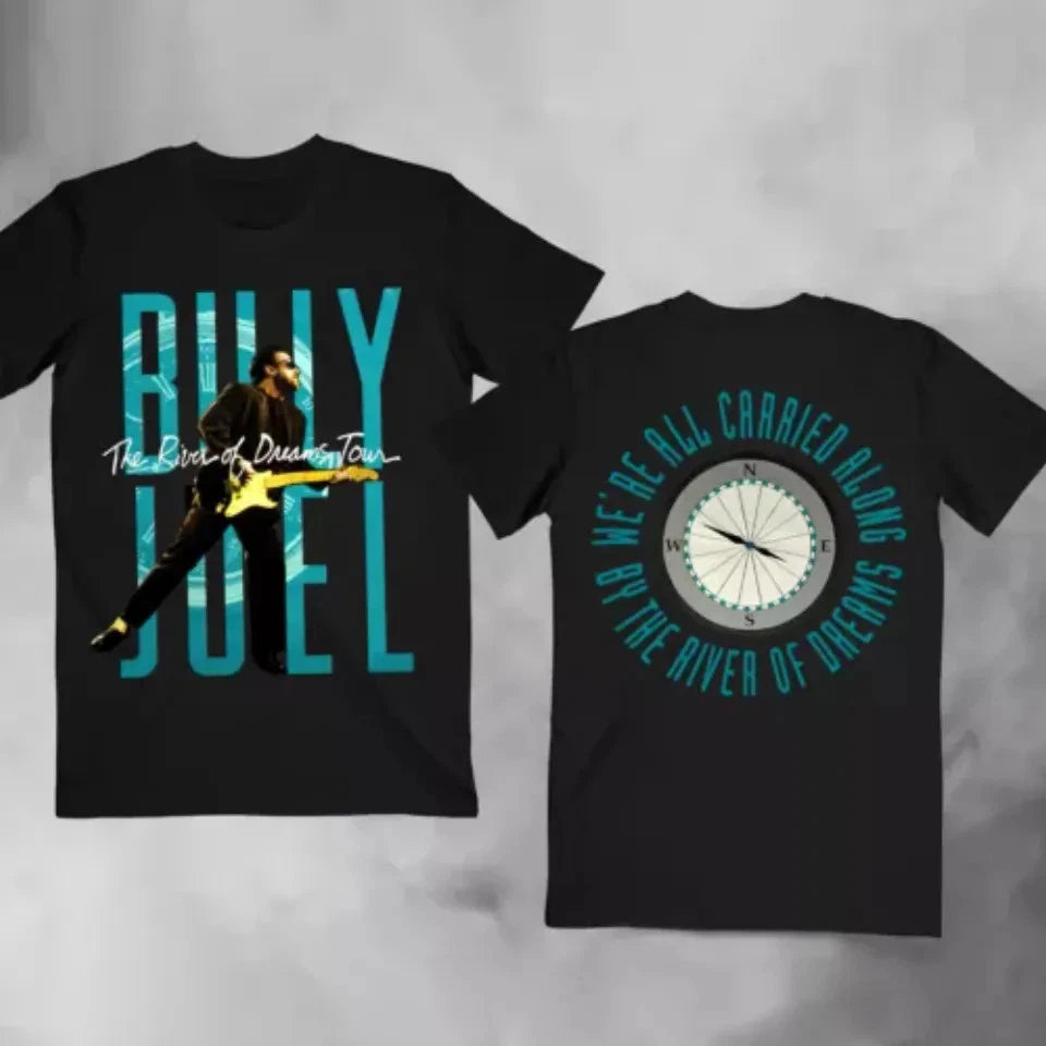 Vintage 1993 Billy Joel Tour T-Shirt The River of Dreams Album, Double Sided Sho