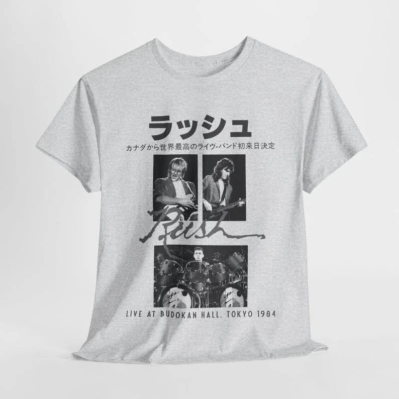 Rush Band Live in Japan Tee: Retro Rock Concert T-Shirt