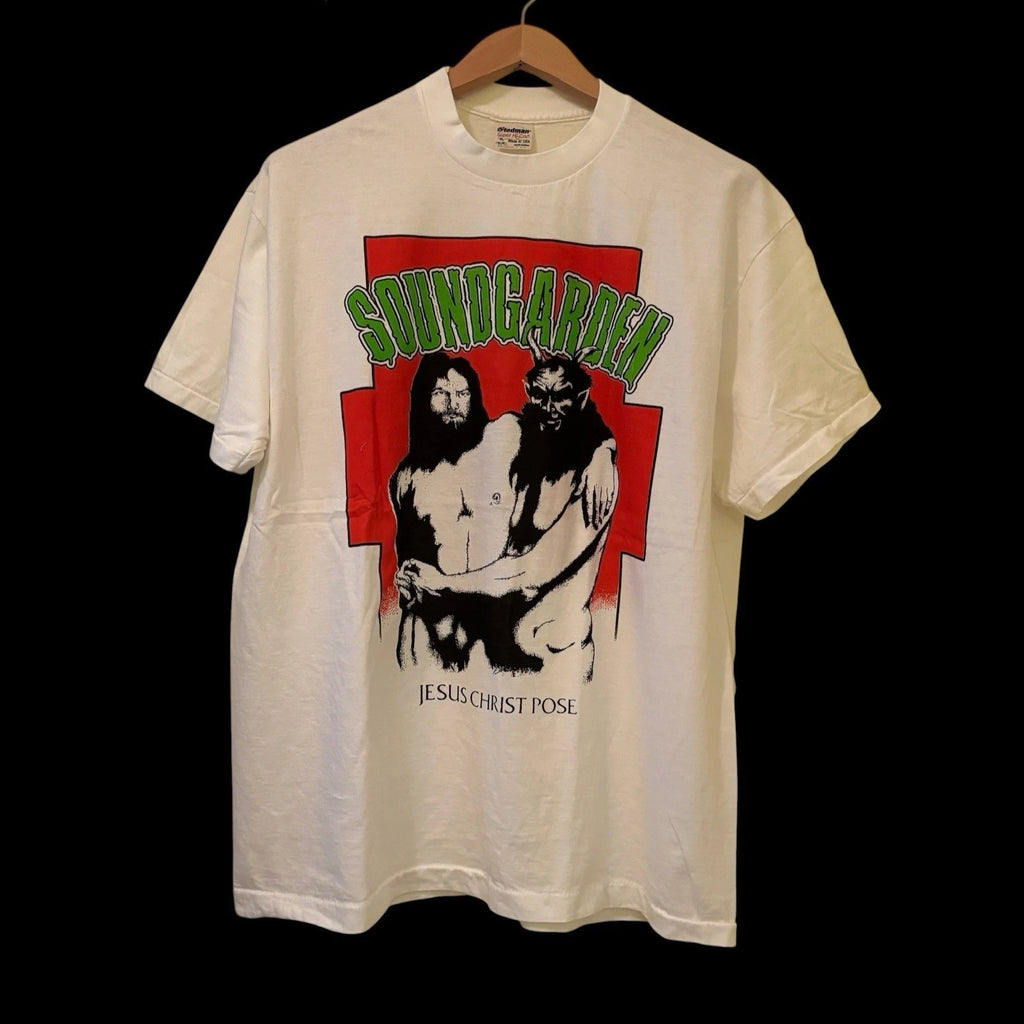 Vintage 1992 Sound garden Jesus Christ Pose Shirt 90s Rock Band Reprint Tshirt