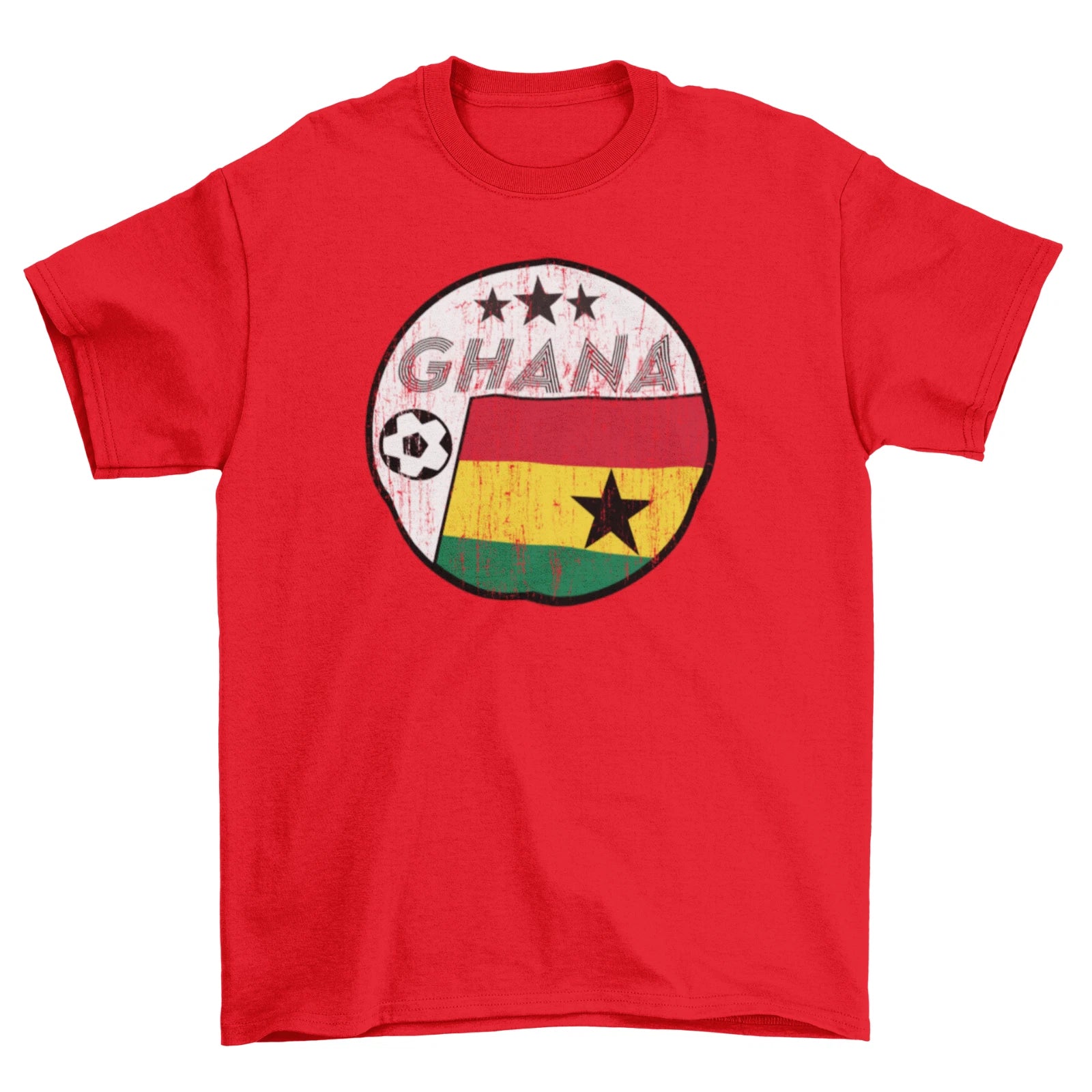 GHANA Football T-Shirt 2026 Retro Circle, Adults Kids Or Baby, World Cup Kit