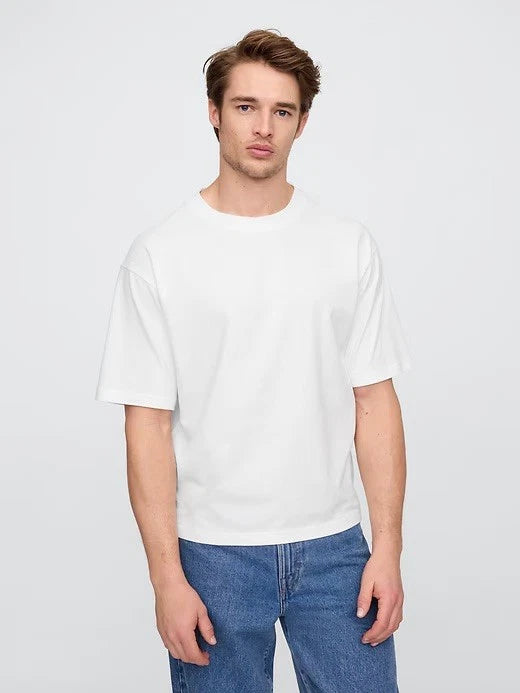 GAP Shirt Mens XS White Vintage Soft Boxy Relaxed Fit Cotton Tee Crewneck New