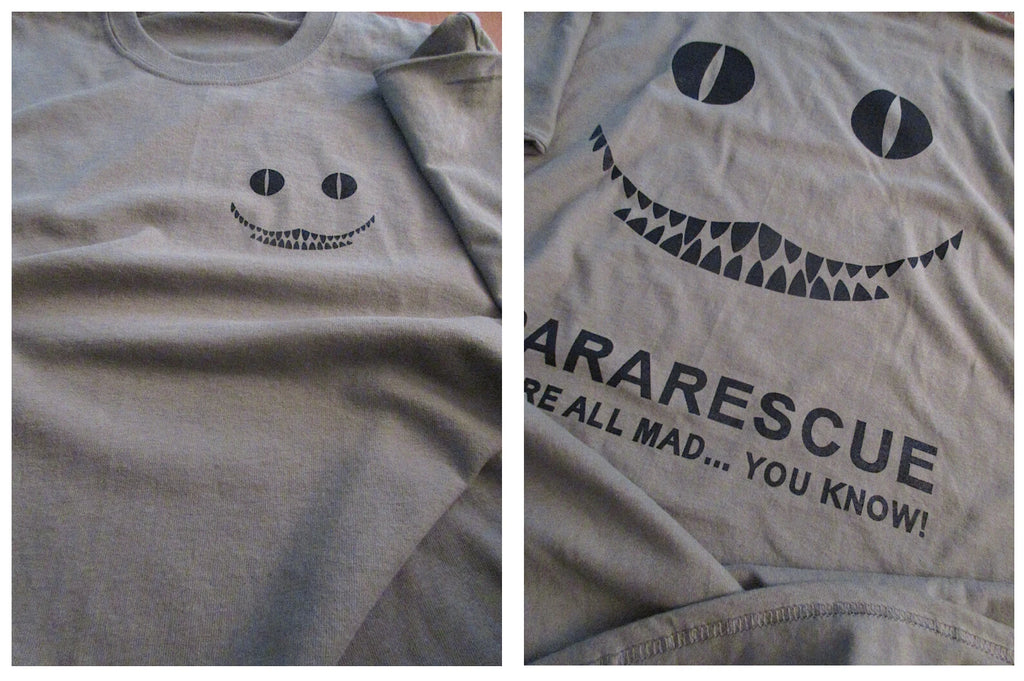 PARARESCUE "We"re All Mad" USAF Silk Screen T-Shirt XL Ultra Cotton TAN 6oz