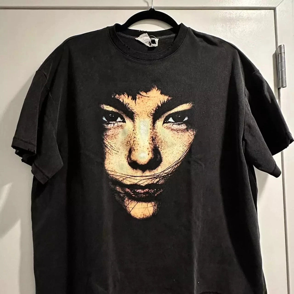 Bjork 90's Graphic Retro Style Black Unisex Tshirt Reprint S-5XL