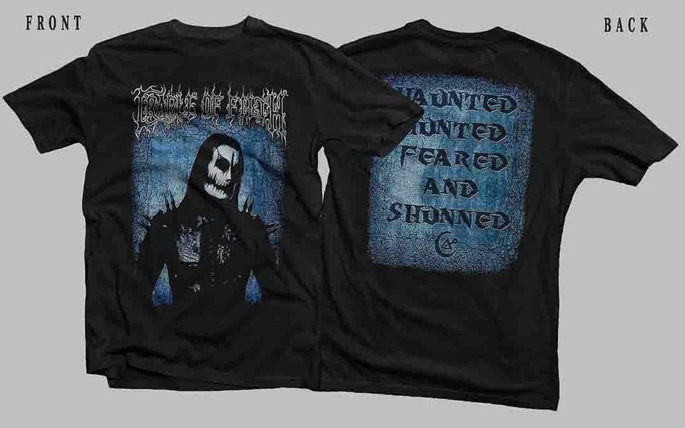 New DTG printed T-shirt - Cradle Of Filth - Haunted Hunted Feared and Shunned...
