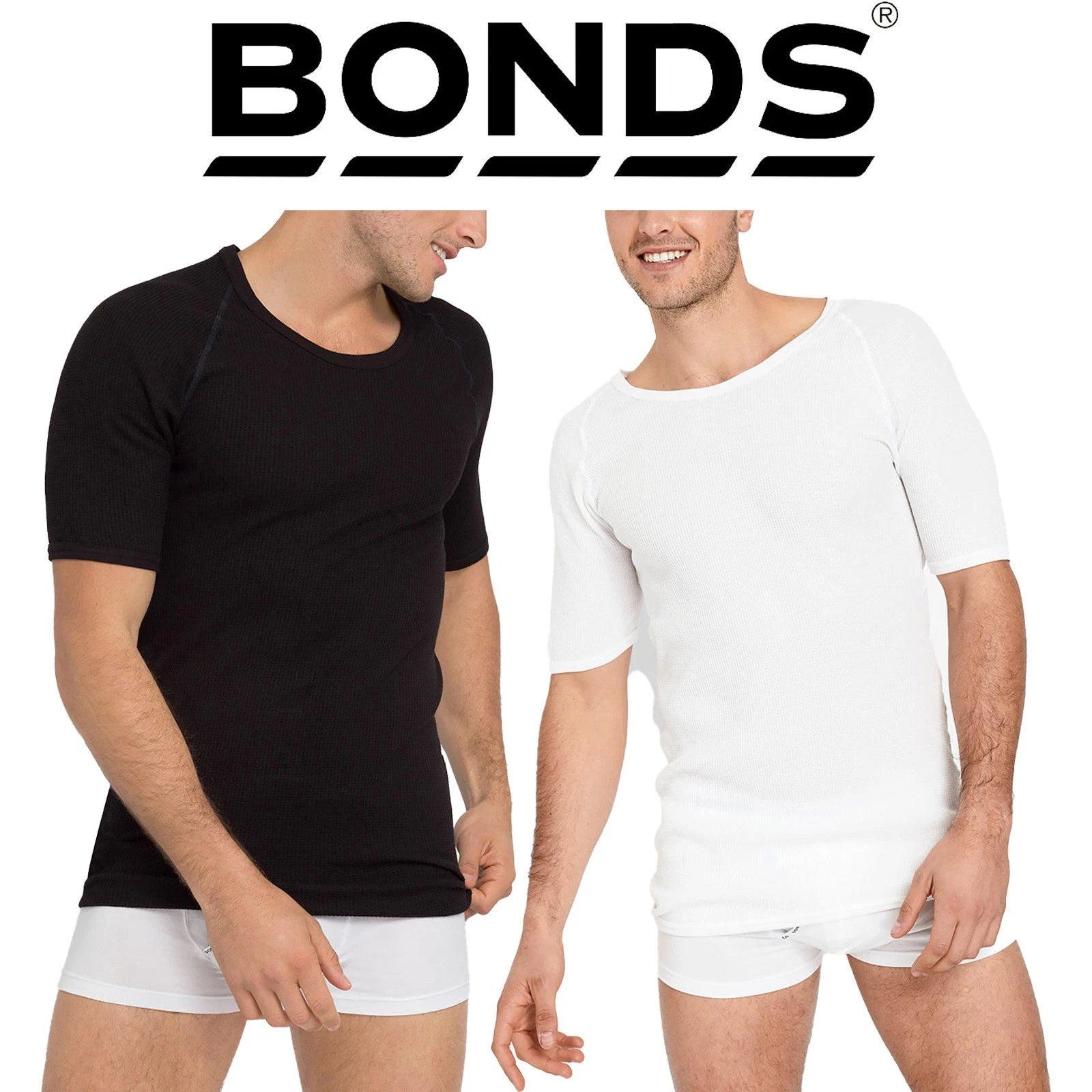 Bonds Aircel Thermal Short Sleeve Tee Top Waffle Knit Raglan Mens T-Shirt MVNK