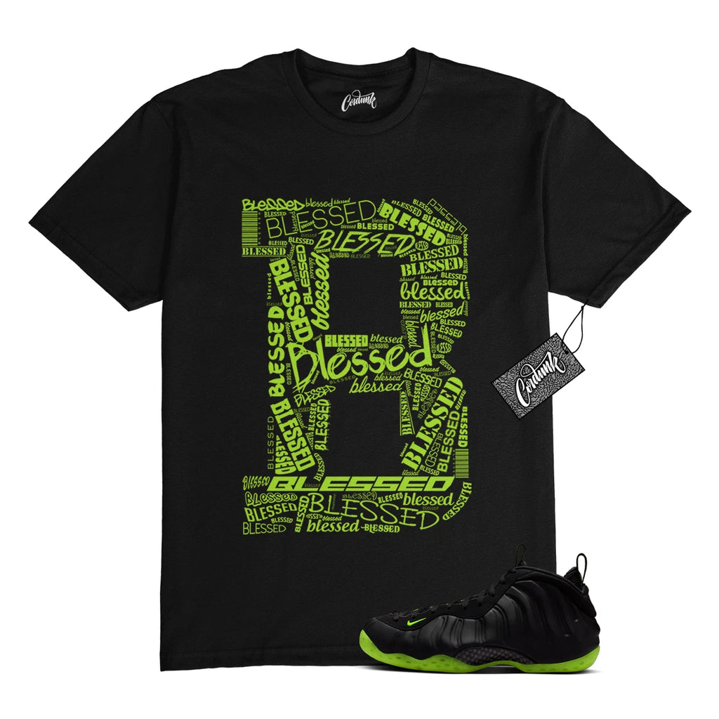 Foamposite Volt Black Air One T Shirt Match B BLS