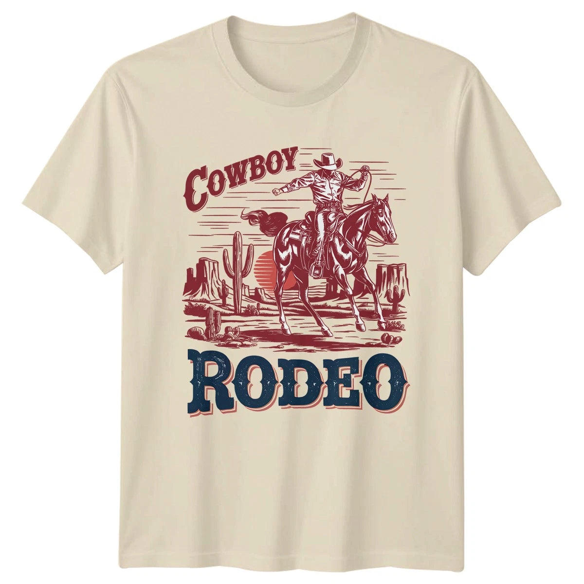 Cowboy Rodeo T-Shirt Western Horse Riding Fathers Day Gift For Him And Her