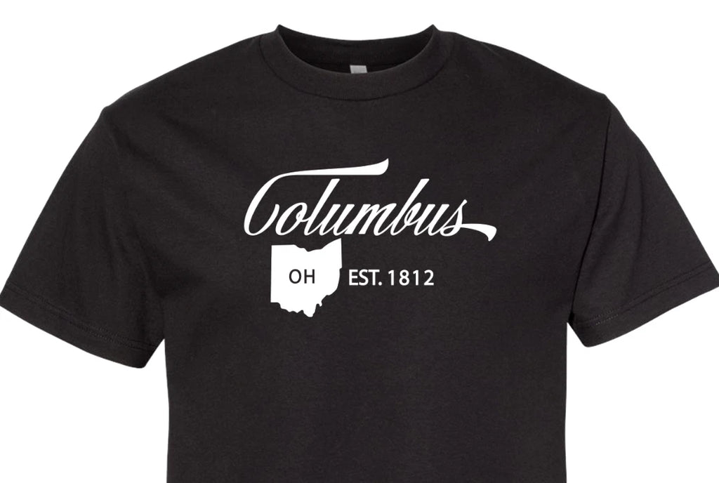Columbus Ohio State T-Shirt Short Sleeve Graphic Tees Unisex Apparel Design