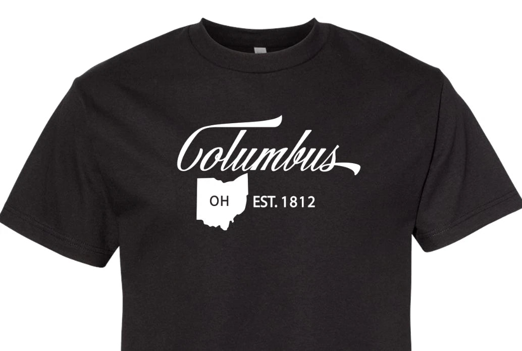 Columbus Ohio State T-Shirt Short Sleeve Graphic Tees Unisex Apparel Design
