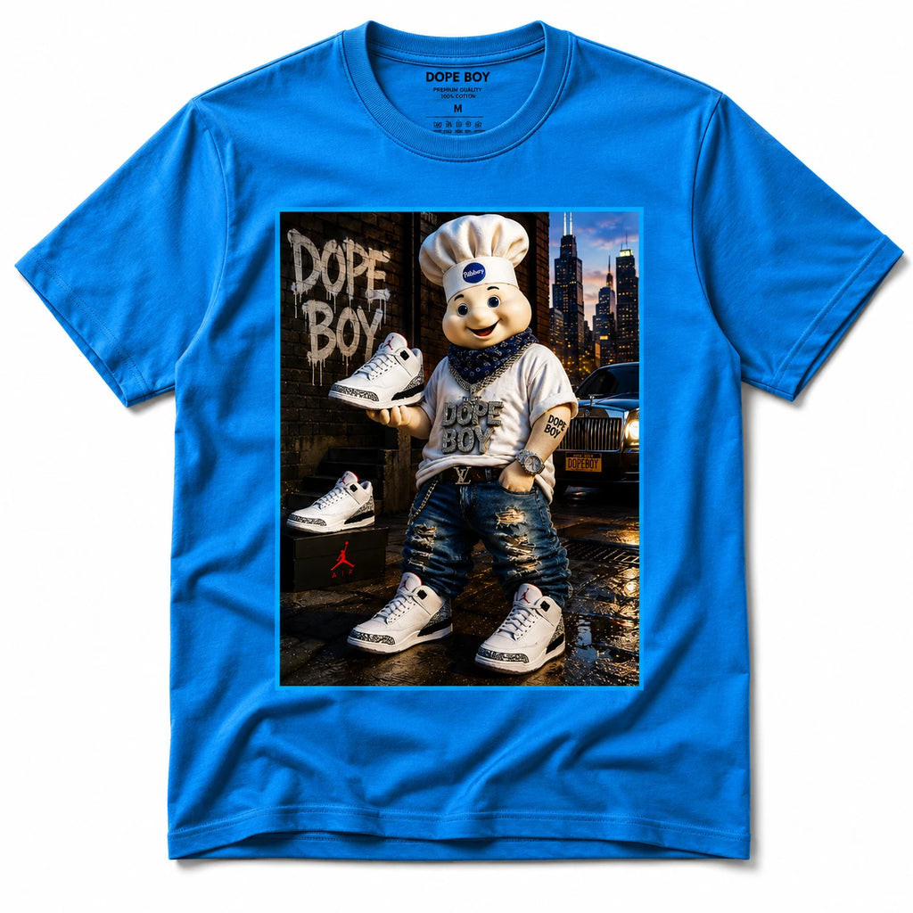 Dope Boy Mascot Character Tee | Urban Streetwear Concert Shirt