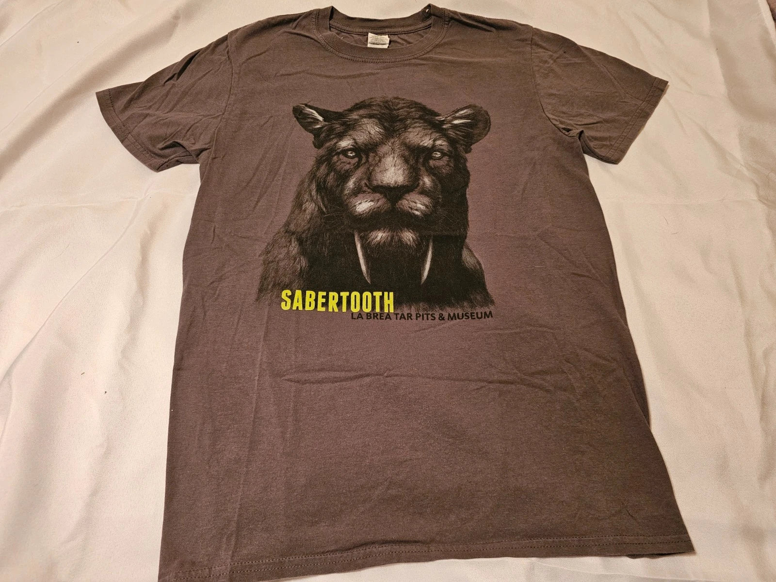 La Brea Tar Pits & Museum Sabertooth Shirt- Adult Size Medium