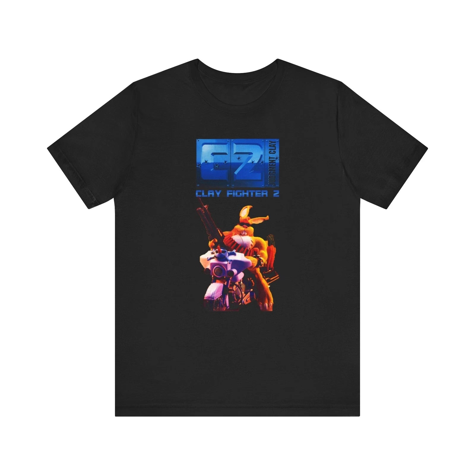 Clayfighter 2 C2 Judgment Clay SNES Cover Art Unisex Jersey Short Sleeve Tee