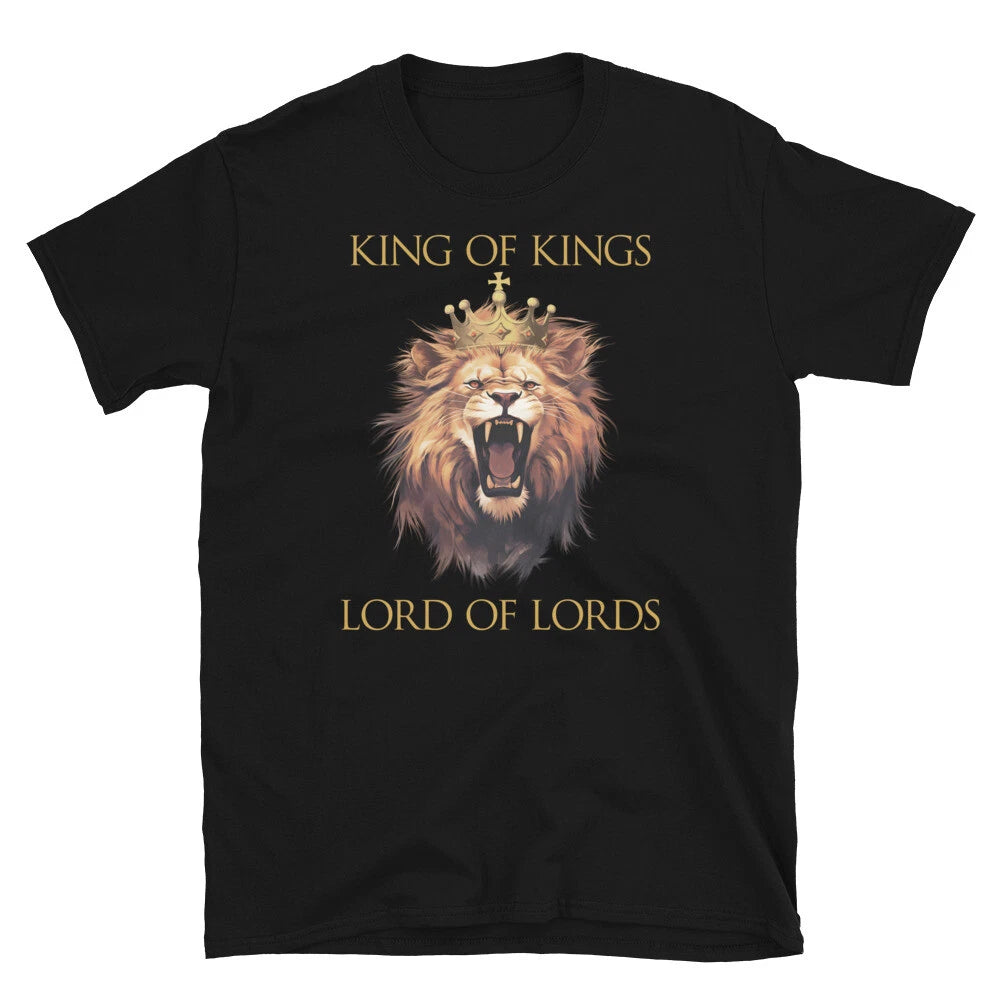 King of Kings Lord of Lords Lion King Christian Short-Sleeve Unisex T-Shirt