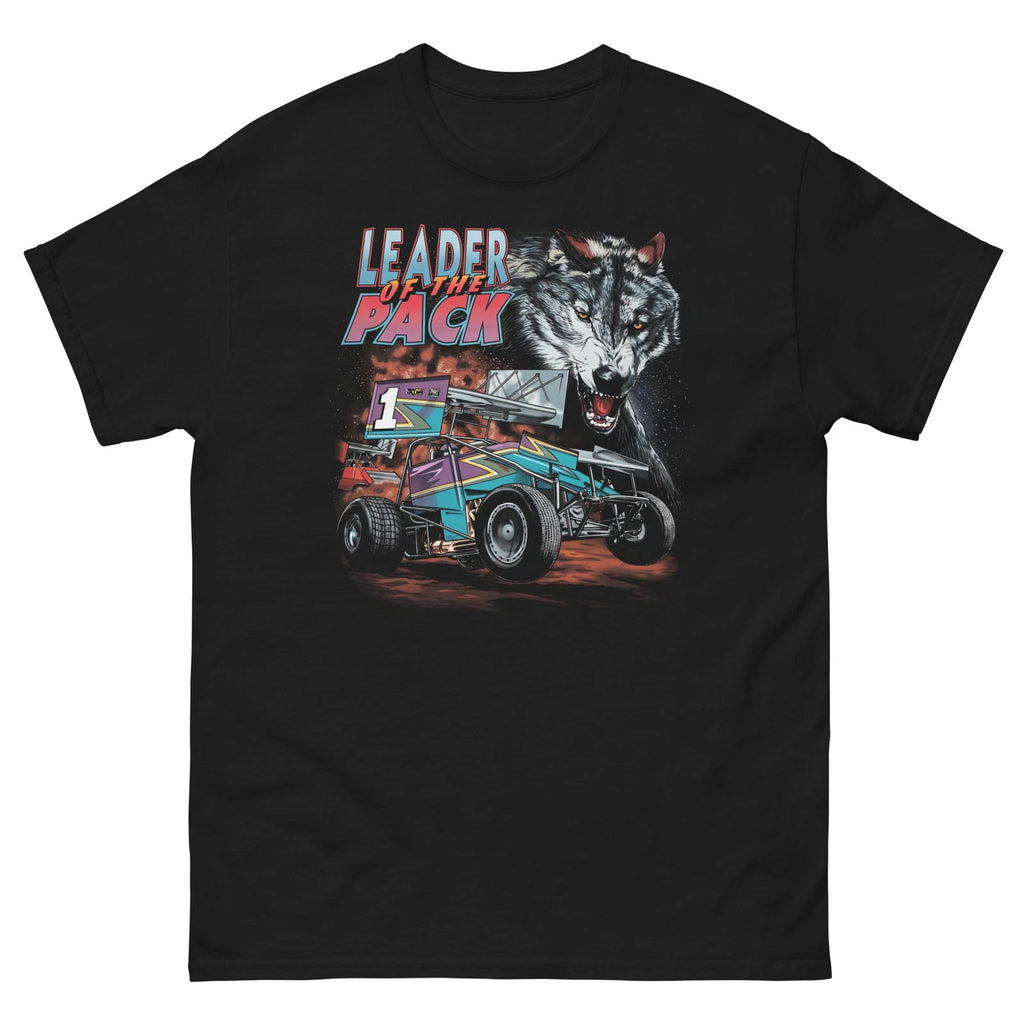 90s Style Sprint Car Racing Design “Leader of the Pack” Retro Wolf