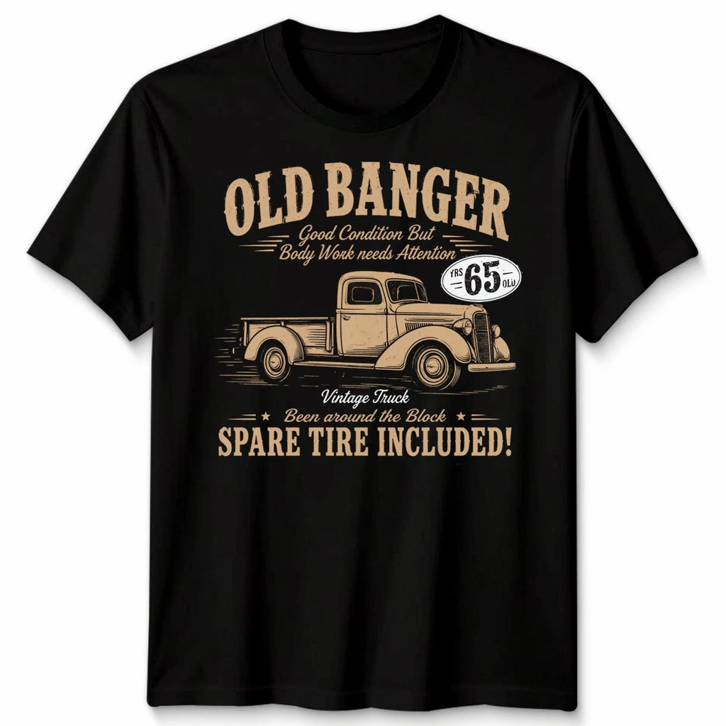 65th Birthday Unisex T Shirt Vintage Old Banger 65 Years Old  Gift Retro Tee