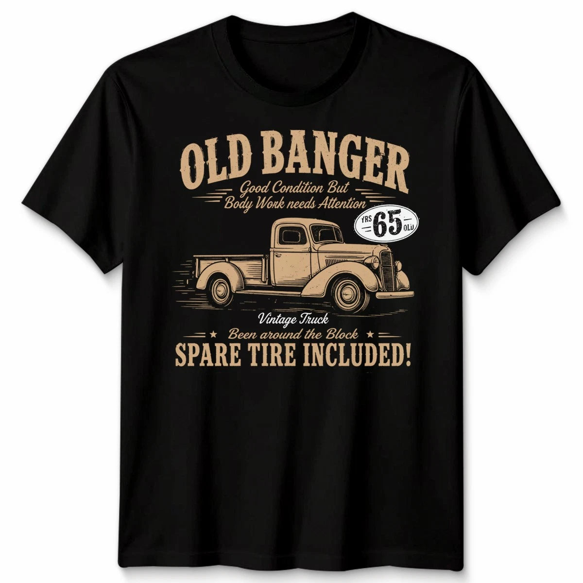 65th Birthday Unisex T Shirt Vintage Old Banger 65 Years Old  Gift Retro Tee