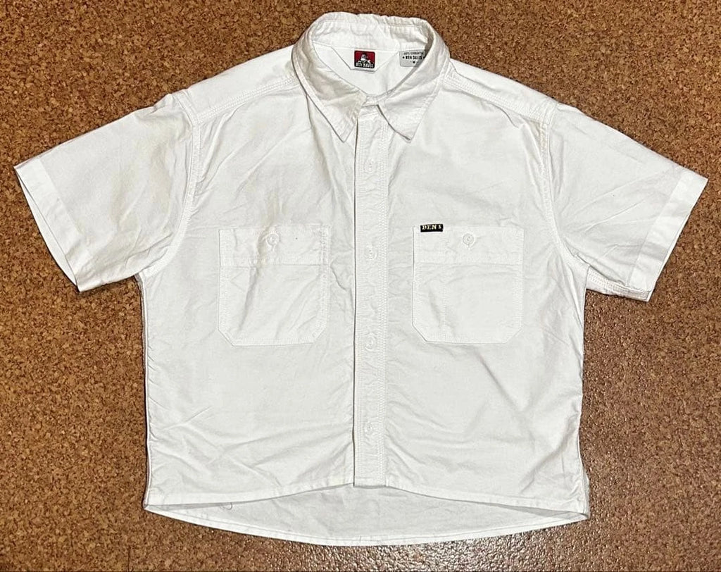 Ben Davis White T-Shirt M Black Used Japan