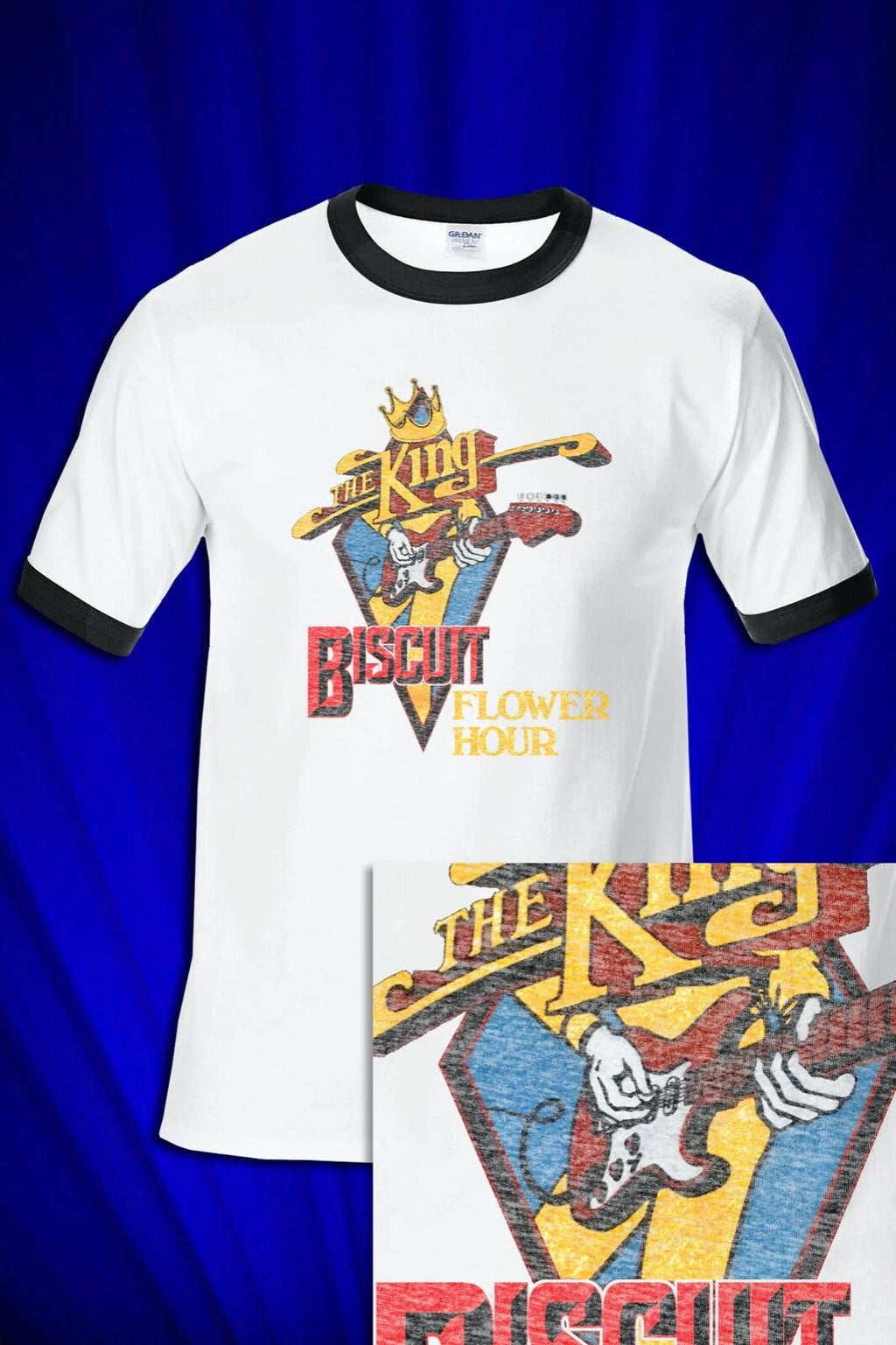 King Biscuit Flower Hour Promo RINGER T-SHIRT UNISEX SM-XXL