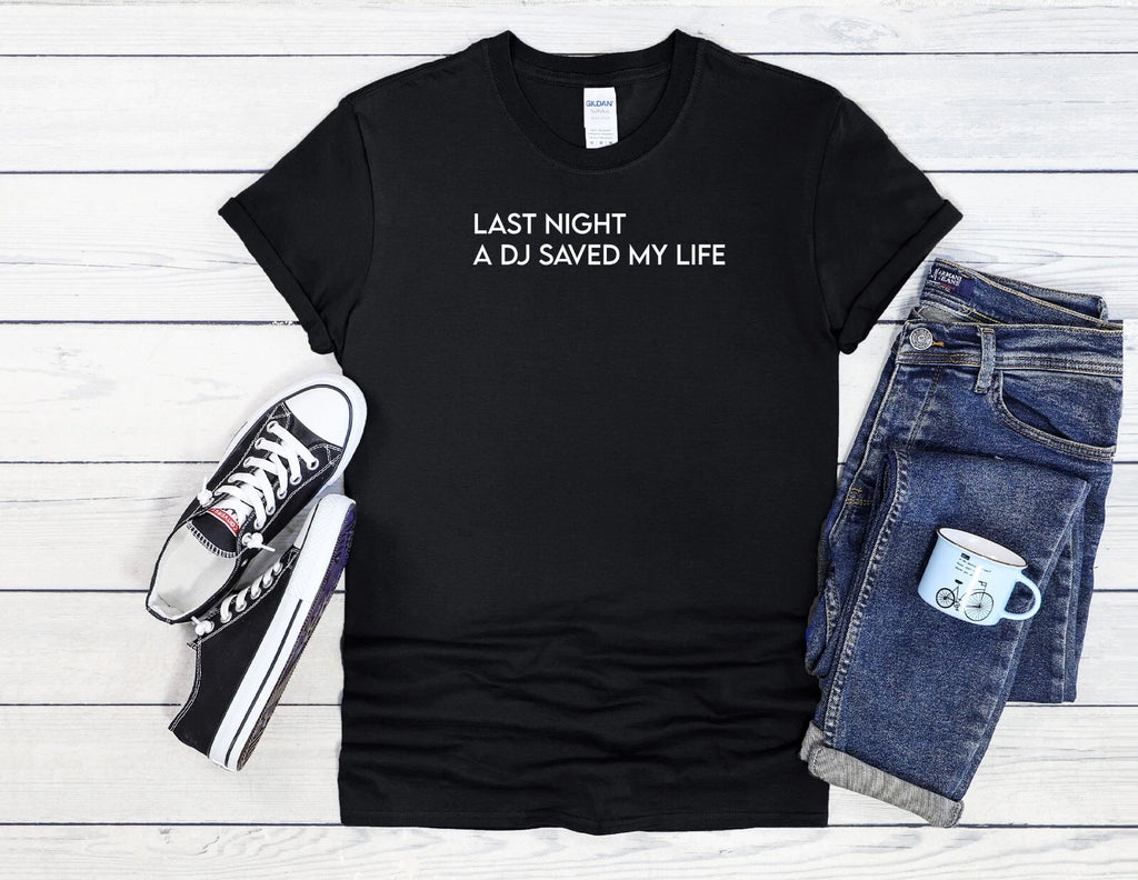 Last Night a DJ Saved Men Women Jute Bag Unisex Hoodie Baseball T Shirt Top 3410