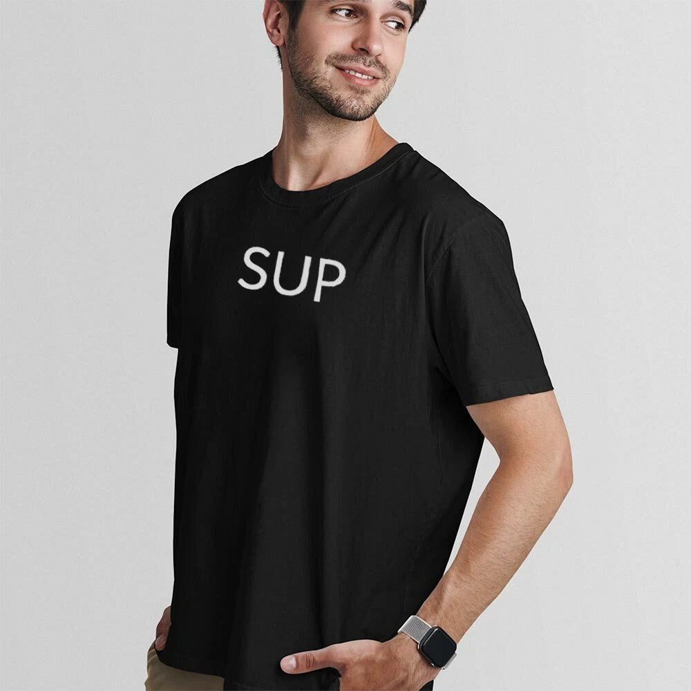 SUP UnisexTshirt-Simple Minimal Printed One Liner