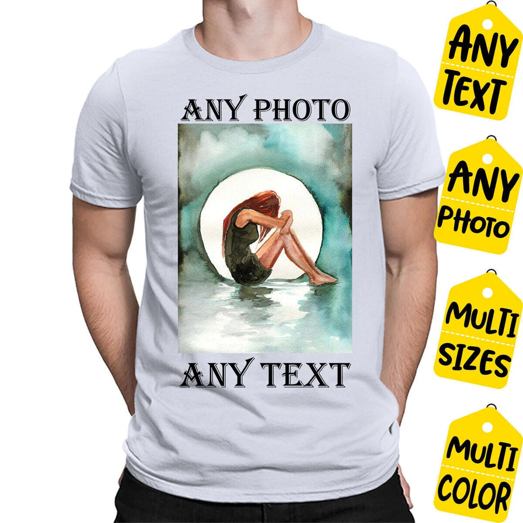 Personalised T Shirt Custom Logo Photo Text  Printed Stag do Hen Party #H 1T9A5