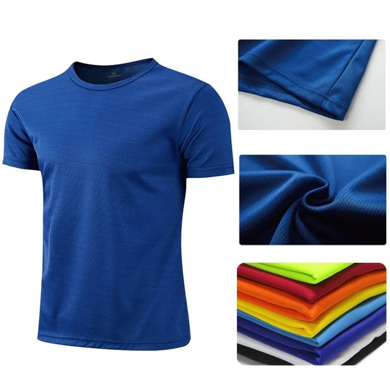 Unisex Quick Dry Sports T-Shirt Short Sleeve Gym Running Fitness Top 2026