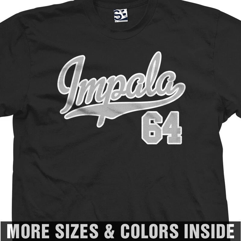 64 Impala PRO Script T-Shirt | 1964 SS Jersey Team Sports Logo Design Print Tee
