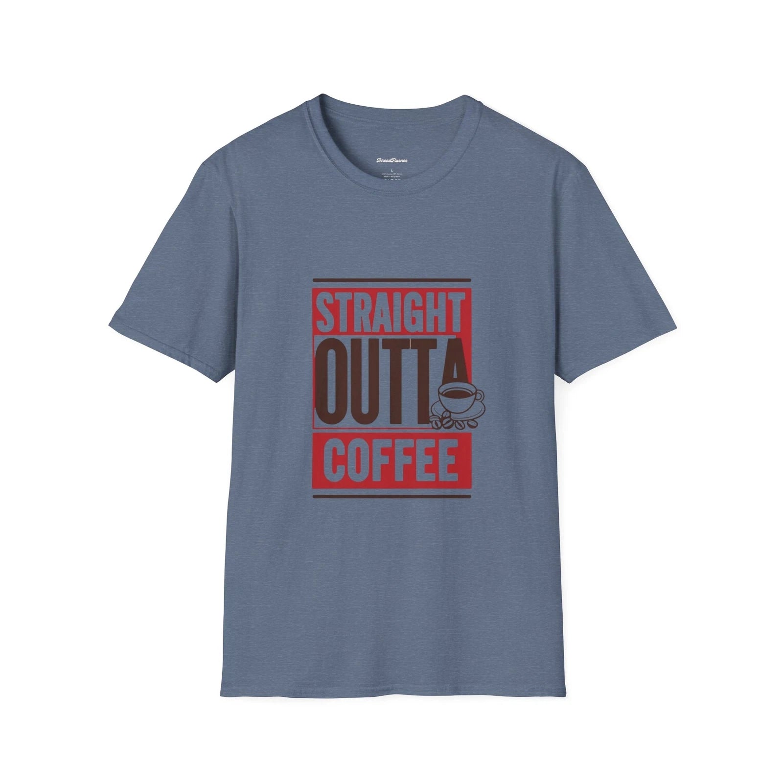 Straight Outta Coffee Funny T-Shirt, Coffee Lover Gift, Simple Graphic Tee