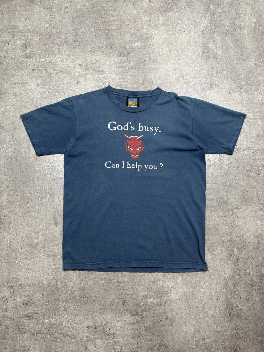 Vintage Short Sleeve T-Shirt God's busy. Diablo Help 90s