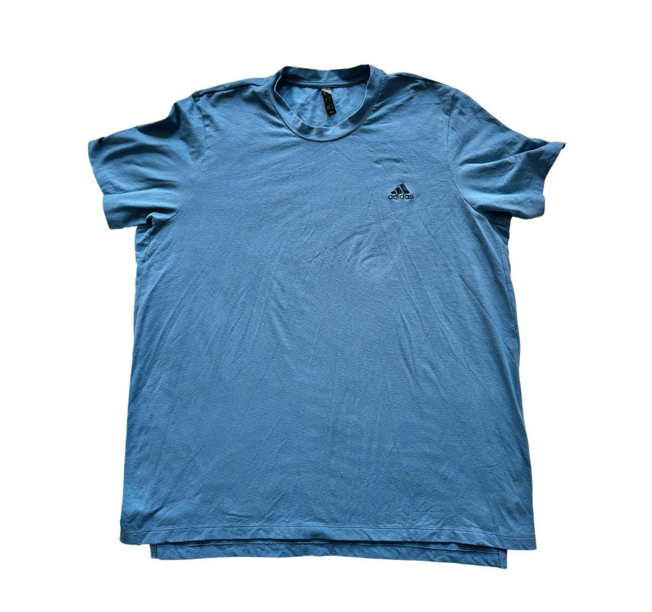Adidas Men’s T-Shirt XL Blue Crew Neck Short Sleeve Logo Athletic Casual Tee
