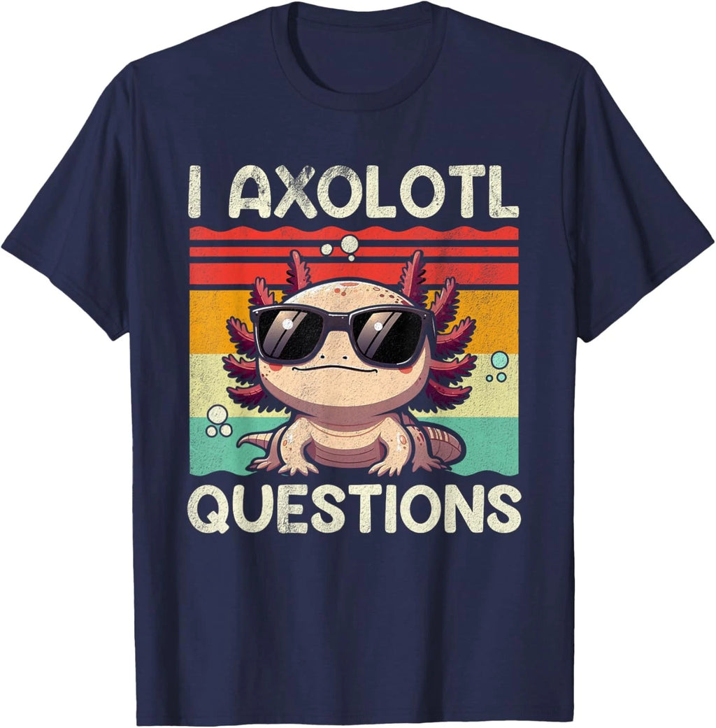 I Axolotl Questions Shirt Adults Kids Retro Vintage Unisex T-Shirt