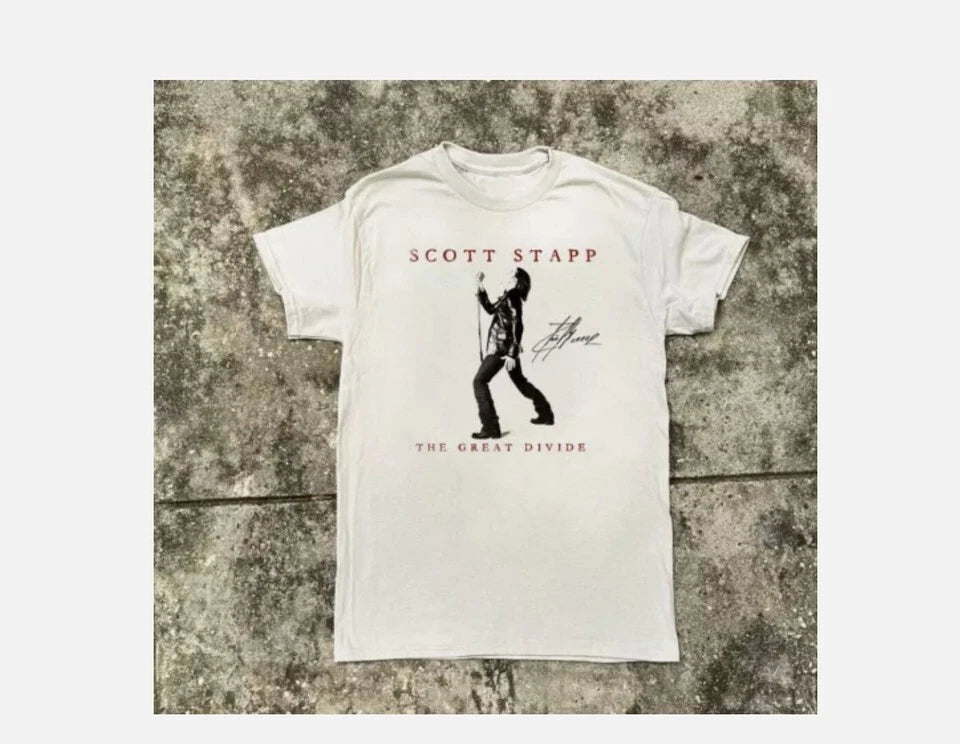 Scott Stapp The Great Divide Album Creed Band Unisex White T-shirt