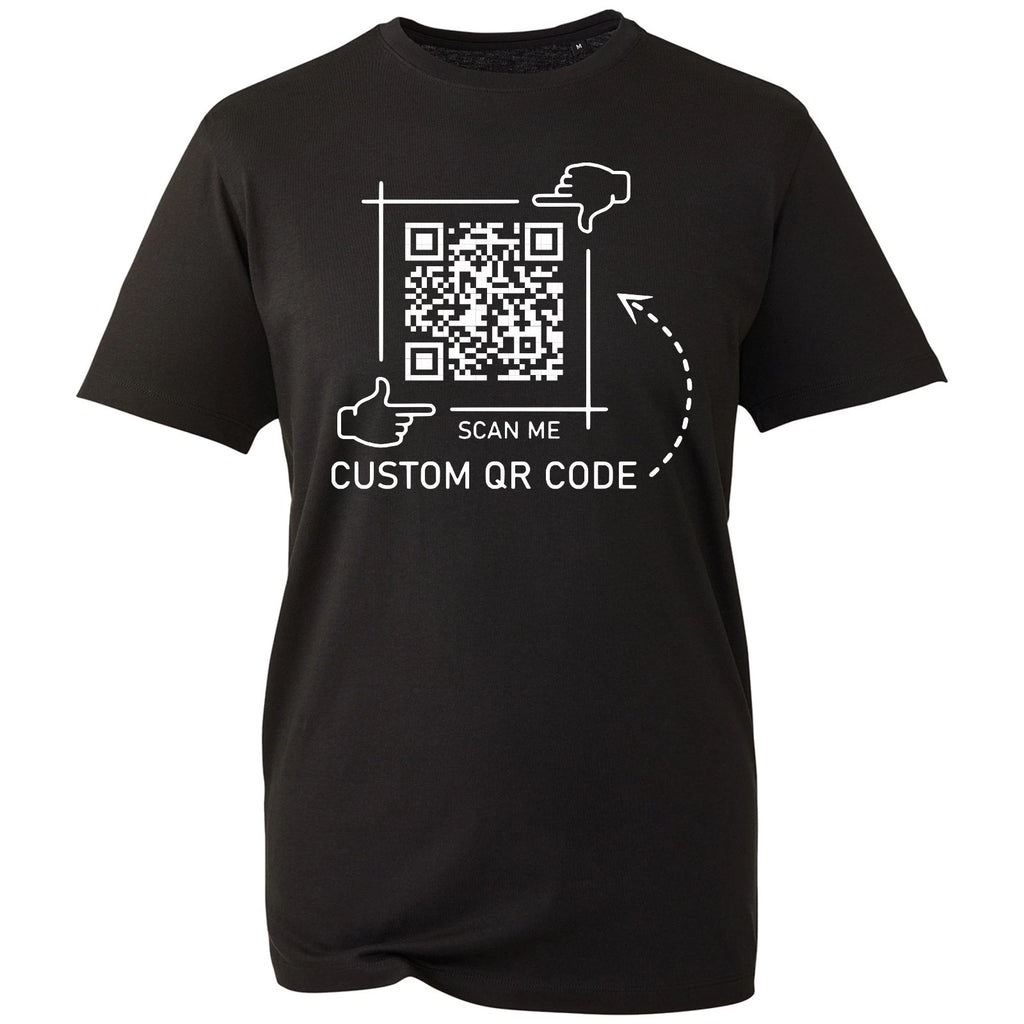 Personalised T-shirt QR Code Custom Printed Shirt Scan The QR Code Casual Tee