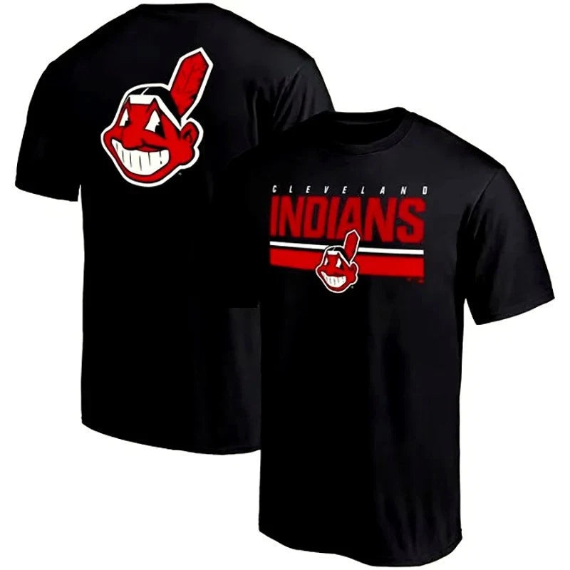 Unisex Regular Fit Indians Cleveland Baseball Graphic T-Shirt Sports Casual Tee