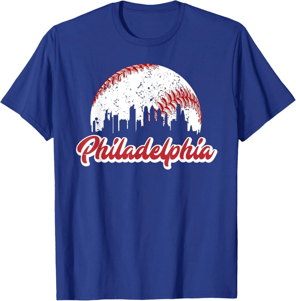 Vintage Skyline Retro Philly Cityscape Unisex T-Shirt