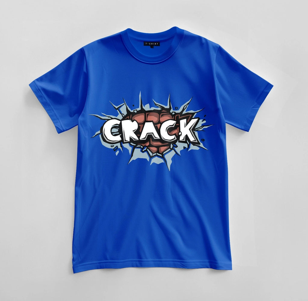 Custom Crack Graphic T-shirt Design Unisex Jersey Short Sleeve Tee