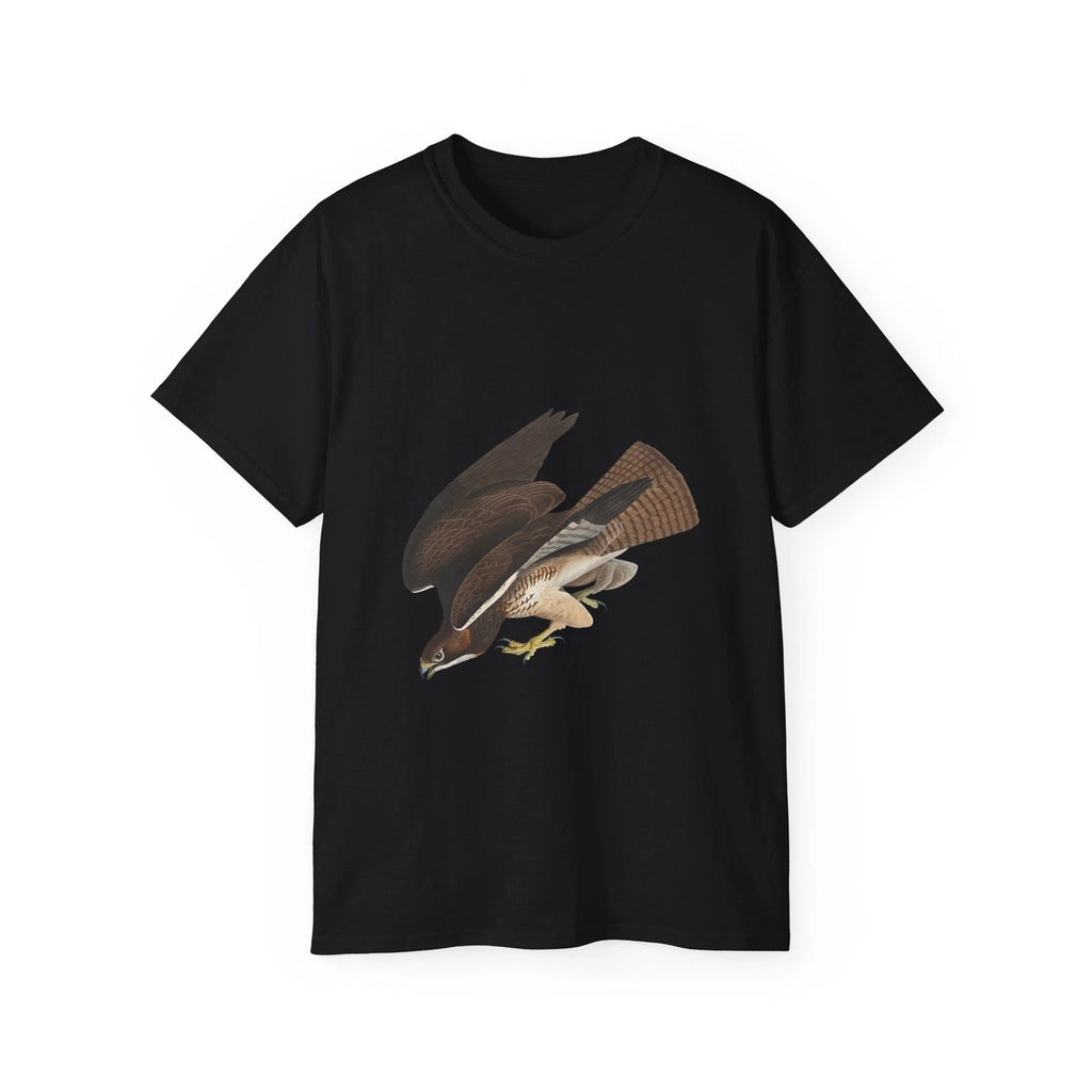 Bird Hawk Ornithology Sketch Cutout Nature | Custom Graphic T-Shirt