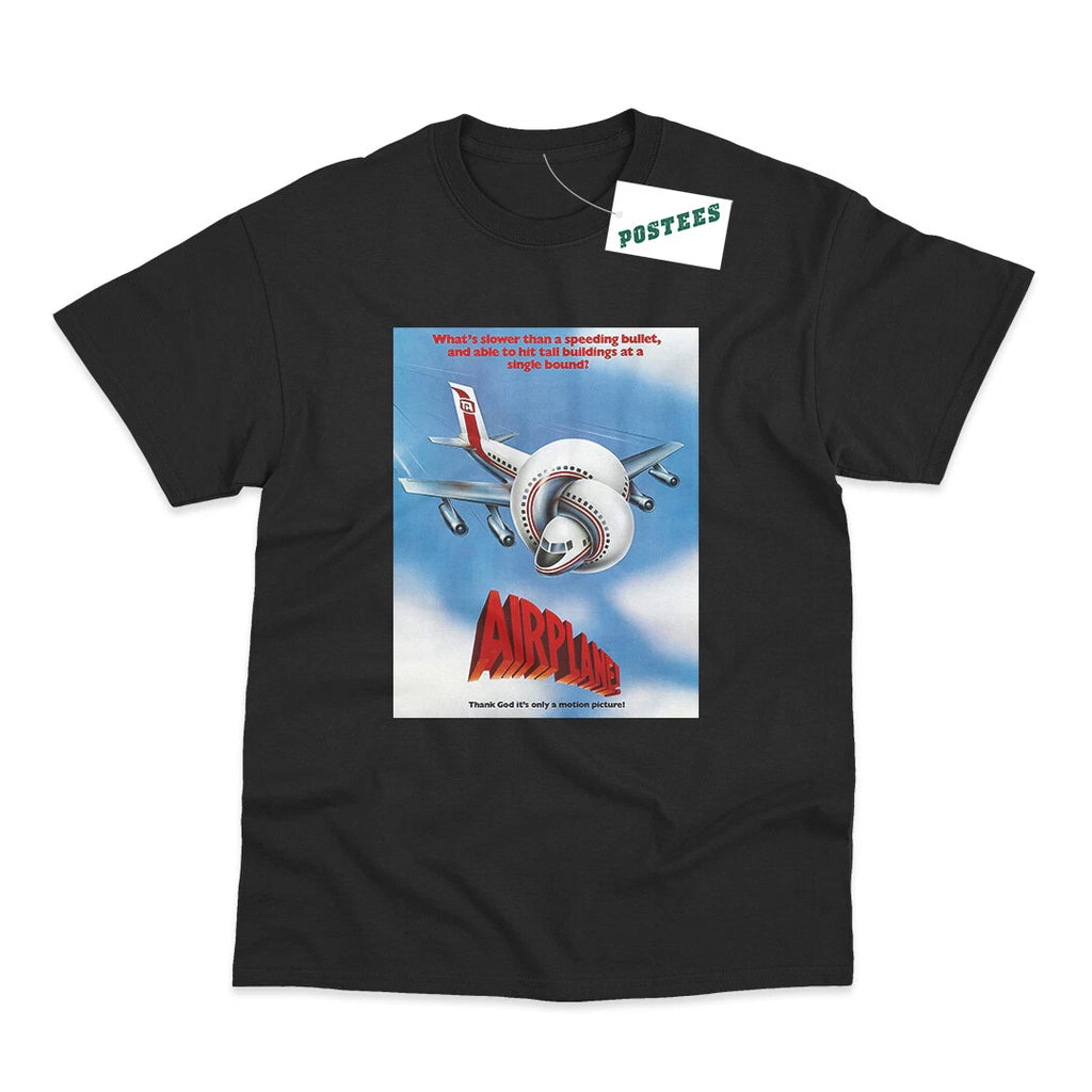 Retro Movie Poster Inspired By Airplane DTG Printed T-Shirt