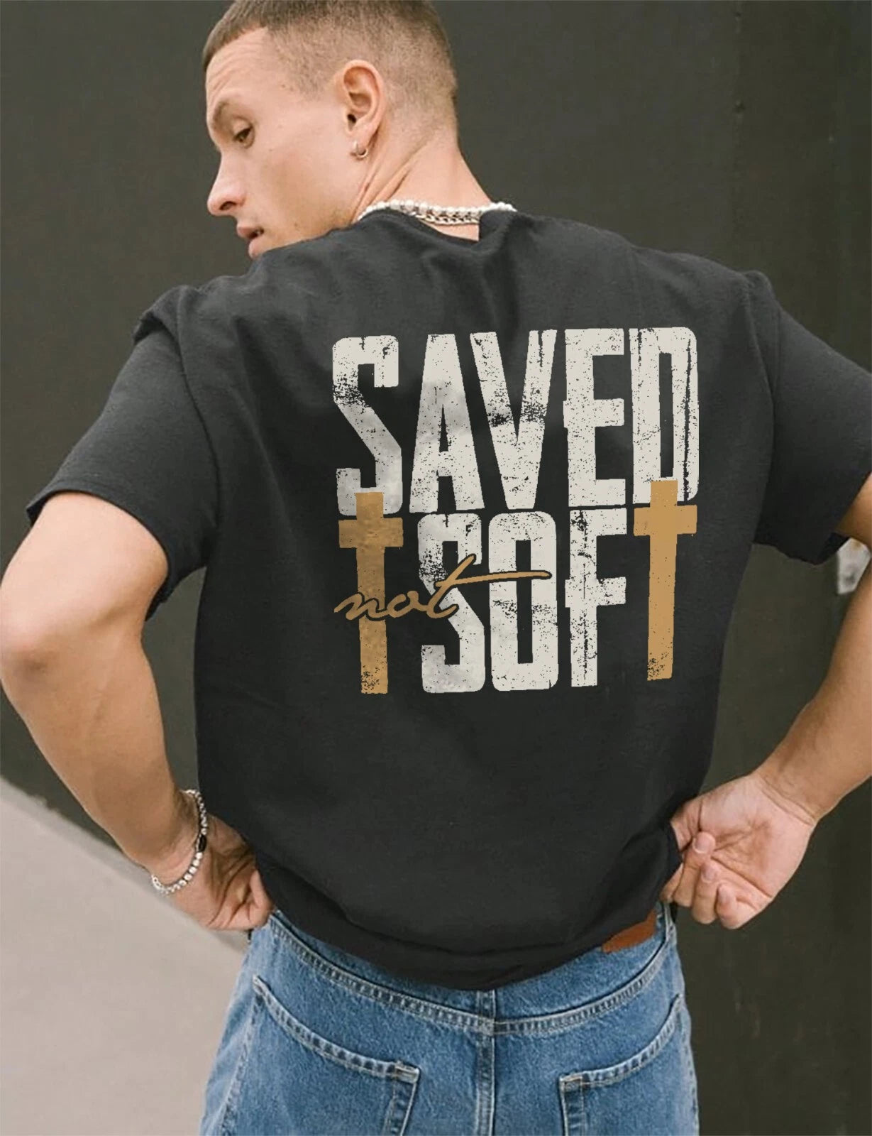 Saved Not Soft Christian Shirt - Father's Day shirt - Graphic Men's Tee
