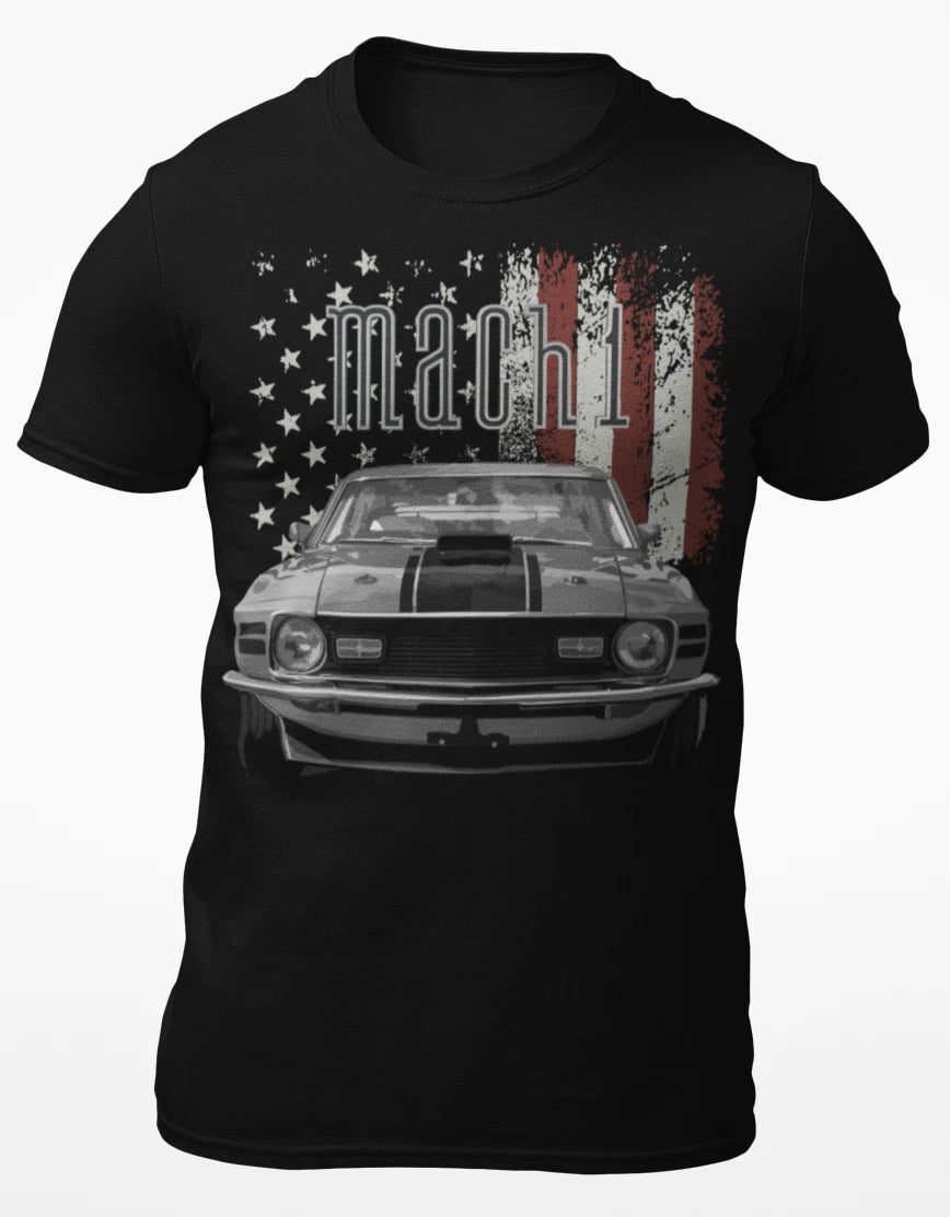 1970 Mustang Mach 1 American Classic Car Short-Sleeve Unisex T-Shirt